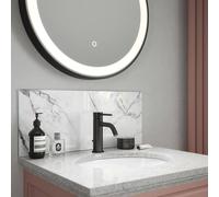 Carrara Marble Glass Bathroom Splashback 250 X 500 X 4Mm, Grey