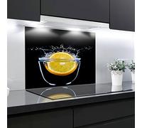 Splashback Tempered Glass Heat Resistant Toughened Decorative - 90 x 65 cm - 4 mm Thick - Perfect Behind Gas, Ceramic and Induction Cookers - Easy to Clean and Hang…