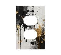 Splashed Ink Art Unbreakable Polycarbonate Switch Plate-Modern 1 Gang Light Cover for Home Office with Matching Screws