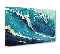 Splashed Ocean Wave Canvas Wall Art Print 30x20 Inch