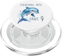 Splashing into Grade 9 - Back To School Dolphin Graphic PopSockets PopGrip for MagSafe