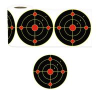 Splashing Targets - 100 Reactive Target Stickers, 6 Inch Fluorescent Yellow, High Visibility Burst Design | Exercises, Firearm Training, Indoor and Outdoor Archery, Easy