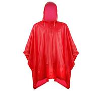 Splashmacs Unisex Adults Plastic Waterproof Rain Poncho Jacket One Size (Red)