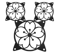SplashNColor 120mm Sakura Fan Grill Decorative Cover, Super Cute Functional Cherry Blossom Cooling PC Fan Cover Protector for Computer Rig, Sakura PC Accessories Gaming CPU, Easy Installation Black