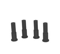 SplashNColor Front or Rear Axle Spindle Replacement for Monster Jam Mega Grave Digger RC Truck - Heavy-Duty, Snug Fit, Wobble-Free Repair Part - Rugged & Reliable for Rough Terrain - Black (4 Pack)