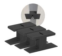 SplashNColor Twist & Go Aku Panel Hanging Hooks - Universal Picture Hangers for Acoustic Panels, Heavy Duty Frame Hooks for Pictures, Wall Art, and Paintings - 3 Pack - ABS (Black)