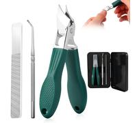 Splashproof 25° Beveled Edge Nail Clippers 3-PC Set,Long Handle Wide Jaw Opening Anti-Splash Slanted Nail Clipper,Three Sets of Eagle Beak Beveled Nail Clippers Wide jaw for Woman&Man