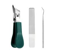 Splashproof 25° Beveled Edge Nail Clippers Set, Wide Jaw Opening Anti-Splash Slanted Nail Clipper, Eagle Beak Beveled Nail Clippers, Ergonomic Toenail Clippers for Thick Toenails for Seniors