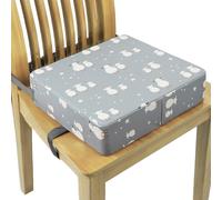 Splashproof Boosters Seat with Printed Design Adjustable Height Cushion Anti-Slip Base for Tables Splashproof with Adjustable Buckles Anti-Slip Bottom Heightening Cushion Printed Pattern