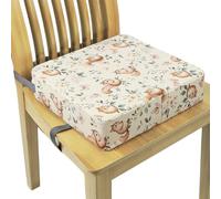 Splashproof Boosters Seat with Printed Design Adjustable Height Cushion Anti-Slip Base for Tables Splashproof with Adjustable Buckles Anti-Slip Bottom Heightening Cushion Printed Pattern