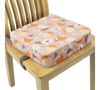 Splashproof Boosters Seat with Printed Design Adjustable Height Cushion Anti-Slip Base for Tables Waterproof Portable Kid Increaser Seat