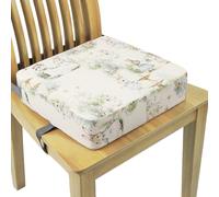 Splashproof Boosters Seat with Printed Design Adjustable Height Cushion Anti-Slip Base for Tables Waterproof Portable Kid Increaser Seat