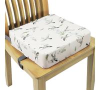 Splashproof Boosters Seat with Printed Design Adjustable Height Cushion Anti-Slip Base for Tables Waterproof Portable Kid Increaser Seat