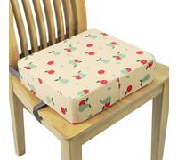 Splashproof Boosters Seat with Printed Design Adjustable Height Cushion Anti-Slip Base for Tables Waterproof Portable Kid Increaser Seat
