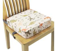 Splashproof Boosters Seat with Printed Design Adjustable Height Cushion Anti-Slip Base for Tables Waterproof Portable Kid Increaser Seat