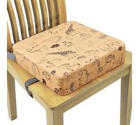 Splashproof Boosters Seat with Printed Design Adjustable Height Cushion Anti-Slip Base for Tables Waterproof Portable Kid Increaser Seat