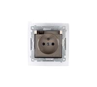 Splashproof socket with/u IP44 with flap Simon 54 DGZ1BZ.01/41A