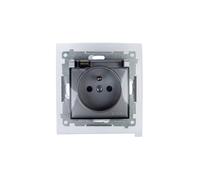 Splashproof socket with/u IP44 with Simon 54 DGZ1BZ.01/43A