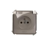 Splashproof Socket with/u IP44 with Simon Basic BMGZ1B.01/11A