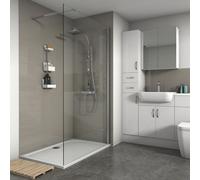 Splashwall 2 Panel Composite Panel Kit (L)1200mm (W)2420mm - Coffee Tile Effect