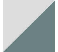 Splashwall Alloy Gloss Glacier White & Neptune Blue Glass Effect Laminate Adhesive Double-Sided Bathroom Splashback (H)25Cm (W)60Cm