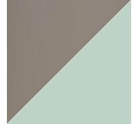 Splashwall Alloy Gloss Terra Grey & Sea Breeze Green Aluminium Double-Sided Bathroom Splashback (H)25Cm (W)40Cm
