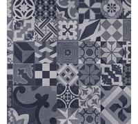 Splashwall Alloy Grey Classic Pattern Mosaic Aluminium Splashback, (H)750mm (W)2440mm (T)4mm