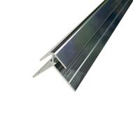 Splashwall Alloy Panel External Corner Joint (L)2440mm (W)31mm (T)4mm - Polished Silver Effect