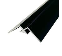 Splashwall Alloy Panel Internal Corner Joint (L)2440mm (W)31mm (T)4mm - Matt Black