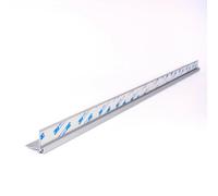 Splashwall Alloy Silver Aluminium External Worktop Corner Joint (H)600mm (W)4mm