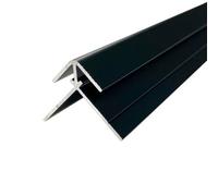 Splashwall Alloy Vanity Panel External Corner Joint (L)800mm (W)31mm (T)4mm - Matt Black
