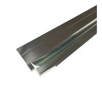 Splashwall Alloy Vanity Panel Internal Corner Joint (L)800mm (W)31mm (T)4mm - Polished Silver Effect
