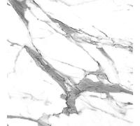 Splashwall Alloy White Marble Effect Aluminium Splashback, (H)600mm (W)2440mm (T)4mm