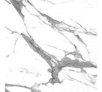 Splashwall Alloy White Marble Effect Aluminium Splashback, (H)750mm (W)2440mm (T)4mm