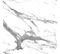Splashwall Alloy White Marble Effect Aluminium Splashback, (H)800mm (W)900mm (T)4mm