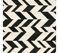 Splashwall Black & Ivory Chevron Wood Effect Aluminium Splashback, (H)800mm (W)600mm (T)4mm