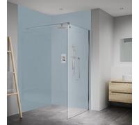 Splashwall Elite 2 Panel Composite Postformed Bathroom & Wet Room Wall Panel Kit (L)2420mm (W)1200mm - Bleu Poudre