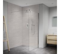 Splashwall Elite 2 Panel Composite Wall Panel Kit (L)2420mm (W)1200mm - Natural Hessian Tile Effect