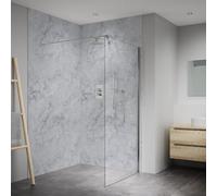 Splashwall Elite 2 Panel Composite Wall Panel Kit (L)2420mm (W)1200mm - Smoked Grey Marble Effect