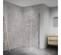 Splashwall Elite 2 Panel Composite Wall Panel Kit (L)2420mm (W)1200mm - Stone Grey Tile Effect