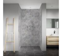 Splashwall Elite 3 Panel Composite Wall Panel Kit (L)2420mm (W)1200mm - Grey