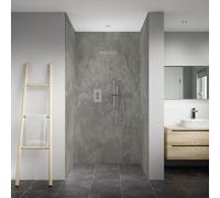 Splashwall Elite 3 Panel Composite Wall Panel Kit (L)2420mm (W)1200mm - Slate Grey
