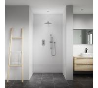 Splashwall Elite 3 Panel Composite Wall Panel Kit (L)2420mm (W)1200mm - Snow White