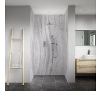Splashwall Elite 3 Panel Mpc Wall Panel Kit (L)2420mm (W)1200mm - Marmo Linea