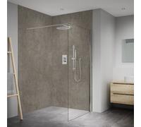 Splashwall Elite Composite Postformed Bathroom Panel (H)2420mm (W)1200mm - Gloss Vena Stone
