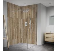 Splashwall Elite Composite Postformed Bathroom Panel (H)2420mm (W)1200mm - Matt Salcey Brown