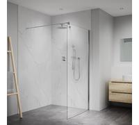 Splashwall Elite Composite Tongue & Groove Bathroom Panel (H)2420mm (W)1200mm - Matt White Frost Marble Effect