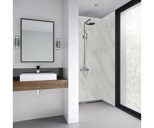 Splashwall Impressions 2 Panel Medite Exterior Grade Mdf Panel Kit (W)1200mm - Carrara