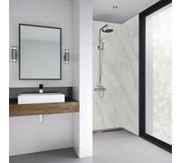 Splashwall Impressions 3 Panel Medite Exterior Grade Mdf Panel Kit (W)1200mm - Carrara