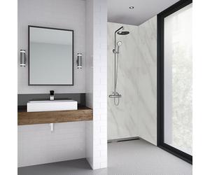Splashwall Impressions 3 Panel Medite Exterior Grade Mdf Panel Kit (W)1200mm - Carrara